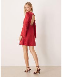 Y.A.S - Open Back Satin Mini Dress - Lyst