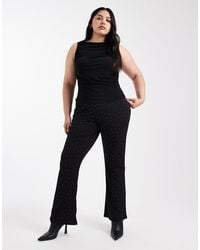 ONLY - Rhinestone Flare Pants - Lyst