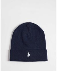 Polo Ralph Lauren - Icon Logo Merino Wool Knit Beanie - Lyst
