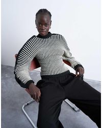 TOPSHOP - Cocoon Trui Met Ongelijke Ribbels - Lyst