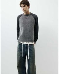 Pull&Bear - Maglione A Coste Con Maniche Raglan - Lyst