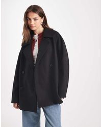 ASOS - Oversized Mid Length Pea Coat - Lyst