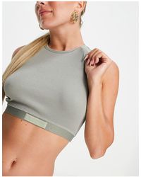 Russell Athletic Ribbed Bra - Grey