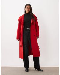 Mango - Wool Mix Funnel Neck Coat - Lyst