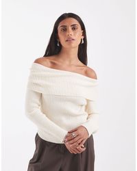 ONLY - – schulterfreier strickpullover - Lyst