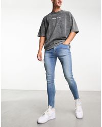 ASOS - Spray On Jeans With Power Stretch And Abrasions - Lyst