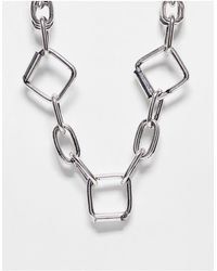 Reclaimed (vintage) - Collar unisex estilo cadena con eslabones variados y hebilla - Lyst
