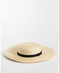 ASOS - Straw Boater Hat - Lyst