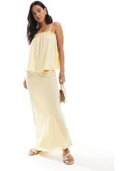 ASOS - Linen Blend Bias Cut Maxi Skirt - Lyst