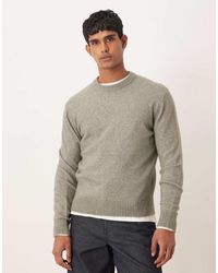 Mango - Wool Mix Knitted Crew Neck Jumper - Lyst