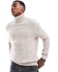 Barbour - Daleside Roll Neck Knitted Jumper-white - Lyst