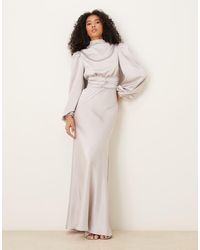 True Decadence - High Cowl Neck Maxi Dress - Lyst