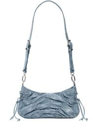 Desigual - Kleine Denim-Tasche Mit Rüschen, Blau - Lyst