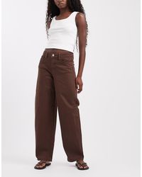 Pieces - Grace Barrel Leg Jeans - Lyst