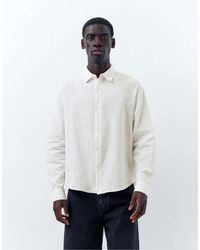 Pull&Bear - Chemise en lin mélangé - cassé - Lyst