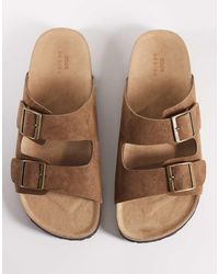 ASOS - Two Strap Sandals With Cork Soles - Lyst