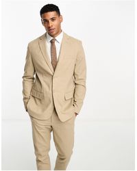 Only & Sons - Slim Fit Linen Mix Suit Jacket - Lyst