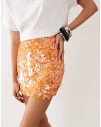 ASOS - Layered Sequin Mini Skirt - Lyst