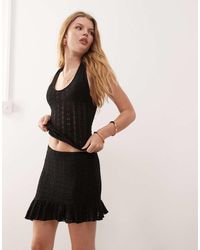 Collusion - Lace Asymmetric Mini Skirt - Lyst