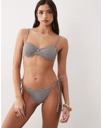 Candypants - Gingham Print Underwire Bikini Top - Lyst