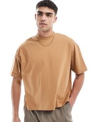 ASOS - – kastiges oversize-t-shirt aus schwerem stoff - Lyst
