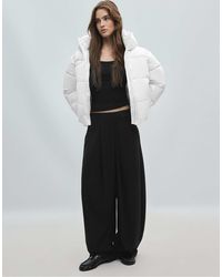 Stradivarius - Basic steppjacke mit kapuze - Lyst
