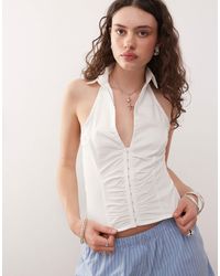 Collusion - Halter Neck Shirt Top - Lyst