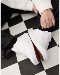 Vans - Old Skool Faux Leather Trainers - Lyst