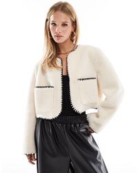 ASOS - – kragenlose jacke - Lyst