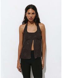 Pull&Bear - Top dos nu orné - Lyst