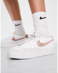 Blazer - sneakers basse con plateau bianche e pitonate di Nike in Bianco |  Lyst