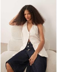 ASOS - Tailored Halter Neck Button Detail Top - Lyst