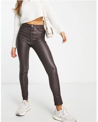 New Look - Jeans spalmati scuro push-up modellanti super skinny a vita alta - Lyst