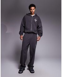 Faded Store - Gothic Logo Loose Fit Open Hem Sweatpants - Lyst