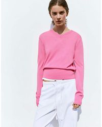 Pull&Bear - Pull à col v - Lyst