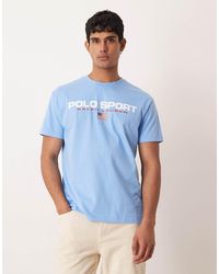 Polo Ralph Lauren - Sport Flag Logo Chest Print T-shirt Classic Fit - Lyst