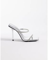 Public Desire - Embellished Heeled Mule Sandals - Lyst