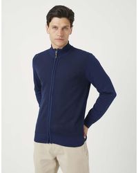 Brave Soul - Funnel Neck Zip Through Knitted Cardigan - Lyst