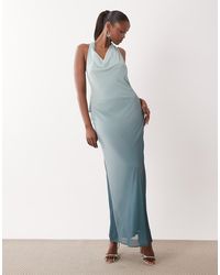 TFNC London - Bridesmaids Halter Neck Chiffon Maxi Dress - Lyst