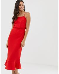 oasis red bloom dress