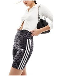 adidas Originals - Leopard Luxe legging Shorts - Lyst