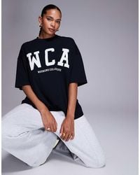 ASOS - Weekend Collective Icon Oversized T-shirt With Embroidered Wca Graphic - Lyst