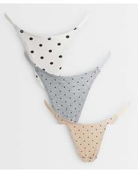 ASOS - 3 Pack Ribbed Tanga Thong - Lyst
