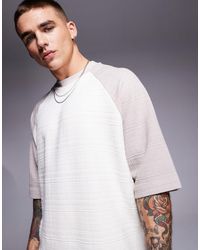 ASOS - – strukturiertes, kastiges oversize-t-shirt - Lyst