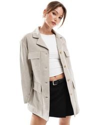 ASOS - Pocket Detail Real Suede Jacket - Lyst