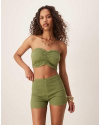 ASOS - Co-ord Shirred Ruched Bandeau Top - Lyst