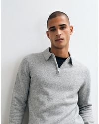 Threadbare - Classic 1/4 Zip Knitted Polo - Lyst
