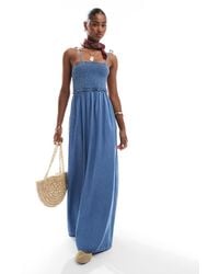 ONLY - Smock Maxi Dress - Lyst