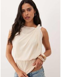 ASOS - Short Sleeve Double Layer Sheer Stretch Top - Lyst