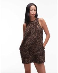 Levi's - Vestido Vaquero De Corte Recto Y Estilo Años 90 Con Estampado De Leopardo De - Lyst